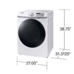 DVG45B6300W Samsung 7.5 Cu. Ft. Front Load Gas Dryer dimensions product image