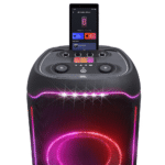 JBL PartyBox Ultimate Speaker showing slot for tablet product image
