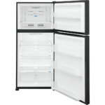 FFTR2045VB Frigidaire 20 Cu. Ft. Garage Ready Top Freezer Refrigerator angled door open product image