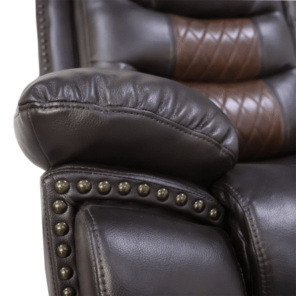 Nikko Sofa and Loveseat Set By New Classic Furniture nail head trim close up product image
