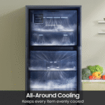 RT70F18LASR Samsung 18 cu. ft. Top Freezer Refrigerator with Ice Maker in Stainless Steel all around cooling product image