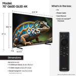 QN70Q60DAFS Samsung 70" QLED 4K HDR TV details product image