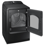 DVG55CG7100V Samsung 7.4 cu. ft. Smart Gas Dryer with Steam Sanitize+ in Brushed black door open product image
