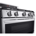 LDGL6924S LG 6.9 cu. ft. Smart Gas Double Oven Freestanding Range with ProBake Convection, Air Fry & Air Sous Vide control close up product image