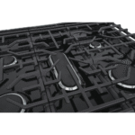 GCFG3059BF Frigidaire 30" Front Control Gas Range with No Preakeat Air Fry, Slow Cook, Steam Bake Air Sous Vide and More! grates close up product image