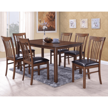 Avalon 7 Piece Dining Set in Walnut Finish By Casa Blanca product image