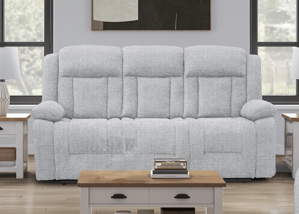 Isabel Reclining Sofa in Beige By Home Source Design Isabel Reclining Sofa in Beige By Home Source Design product image